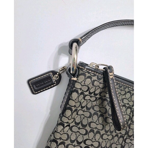 Coach Soho Signature Mini C Jacquard Leather Crossbody Swingpack Bag Black Y2K - Picture 2 of 6